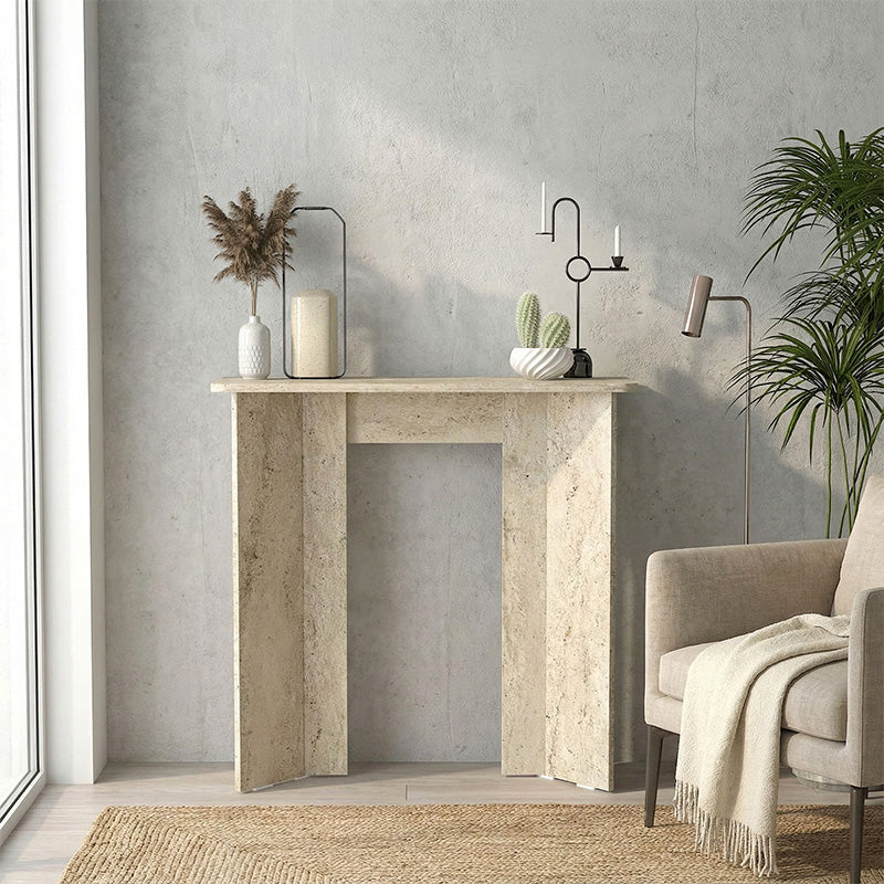 Κονσόλα Mara  χρώμα travertine 90x29,6x91,8εκ. - Pakobazaar
