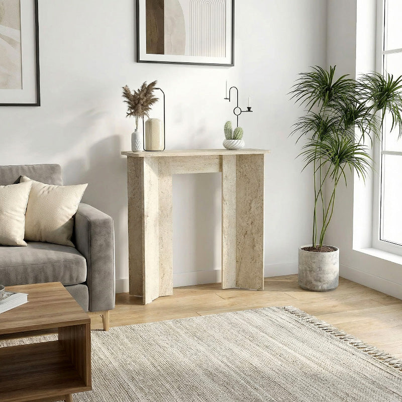 Κονσόλα Mara  χρώμα travertine 90x29,6x91,8εκ. - Pakobazaar