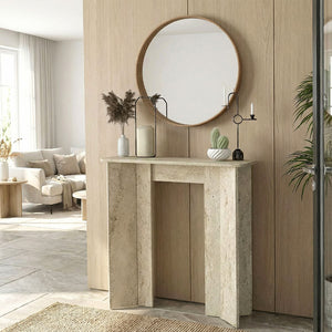 Κονσόλα Mara  χρώμα travertine 90x29,6x91,8εκ. - Pakobazaar