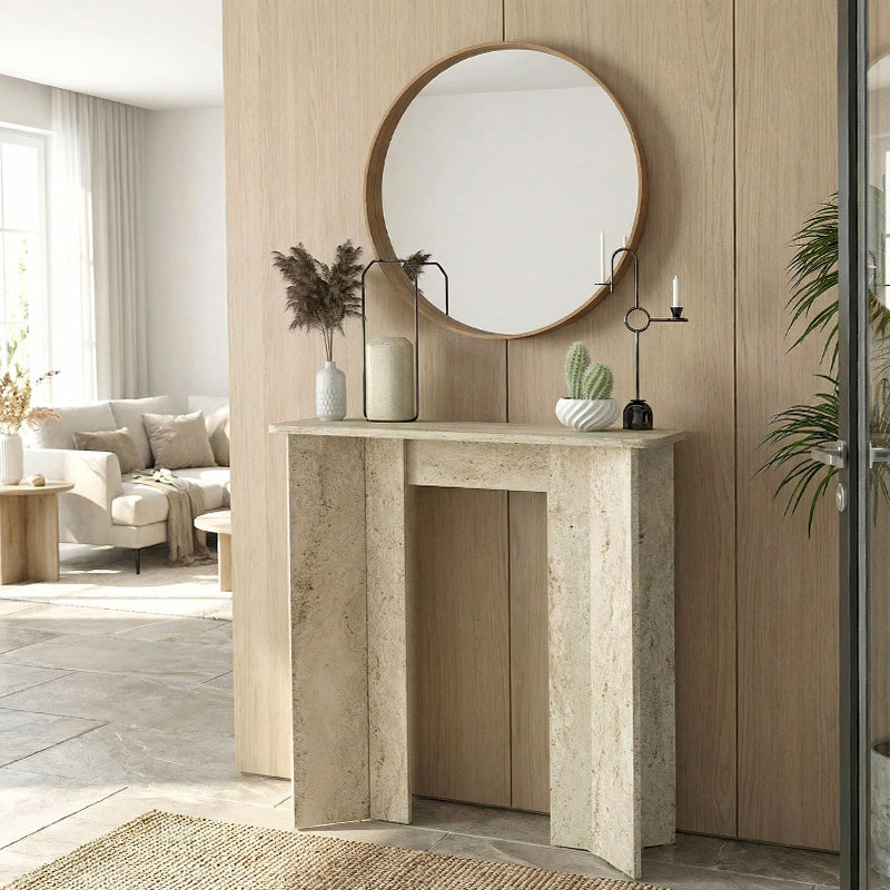 Κονσόλα Mara  χρώμα travertine 90x29,6x91,8εκ. - Pakobazaar