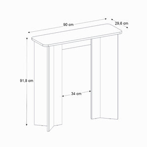 Κονσόλα Mara  χρώμα travertine 90x29,6x91,8εκ. - Pakobazaar
