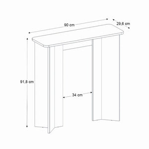 Κονσόλα Mara  χρώμα λευκό εφέ μαρμάρου 90x29,6x91,8εκ.