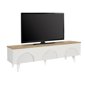 Έπιπλο τηλεόρασης Bono  χρώμα λευκό - sepet oak 150x32,3x42,1εκ. - Pakobazaar