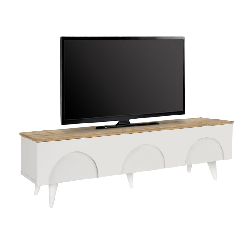 Έπιπλο τηλεόρασης Bono  χρώμα λευκό - sepet oak 150x32,3x42,1εκ. - Pakobazaar