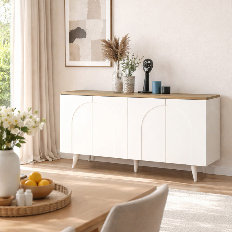 Μπουφές Bono  χρώμα λευκό - sepet oak 150x45x74,6εκ. - Pakobazaar