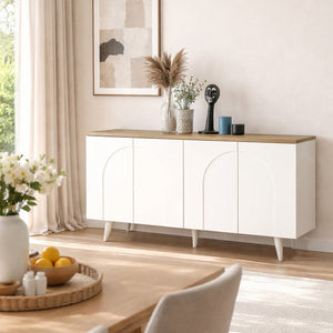Μπουφές Bono  χρώμα λευκό - sepet oak 150x45x74,6εκ. - Pakobazaar