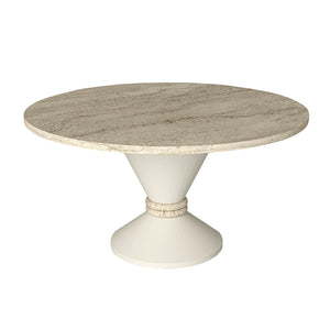 Τραπεζάκι σαλονιού Lepper  χρώμα travertine - sandstone Ø75x39,8εκ. - Pakobazaar
