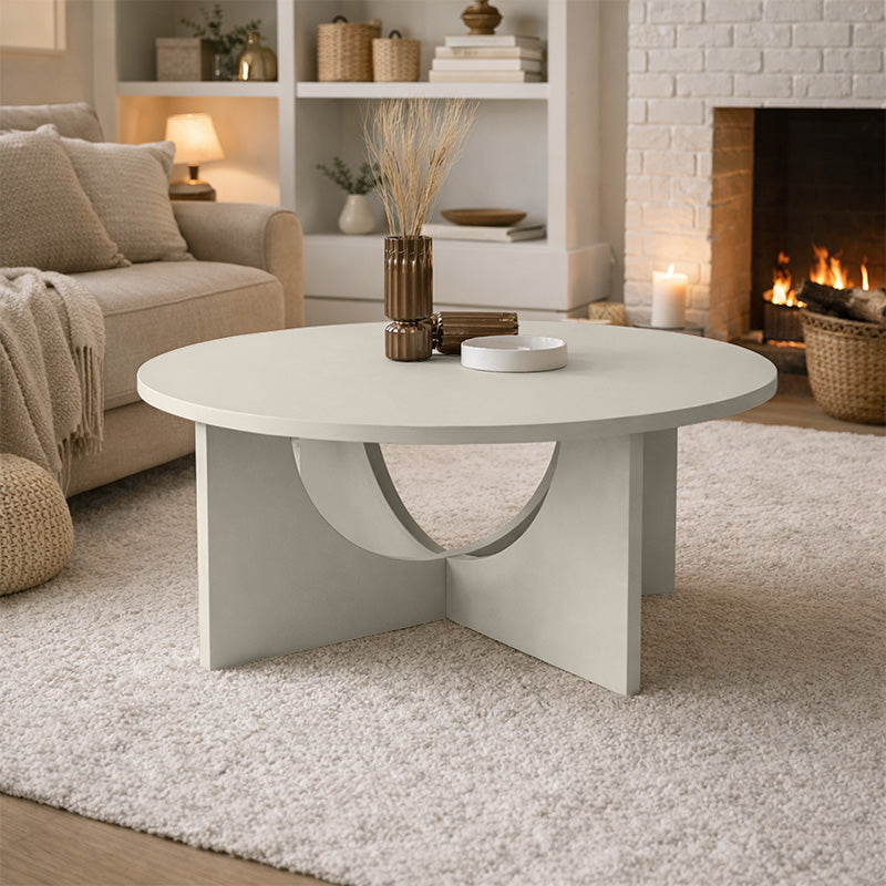 Τραπεζάκι σαλονιού Lemmar  χρώμα sandstone Ø75x36,8εκ. - Pakobazaar