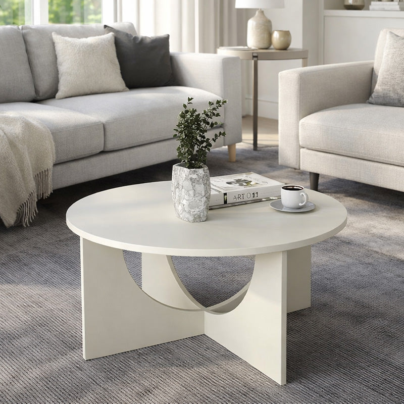 Τραπεζάκι σαλονιού Lemmar  χρώμα sandstone Ø75x36,8εκ. - Pakobazaar