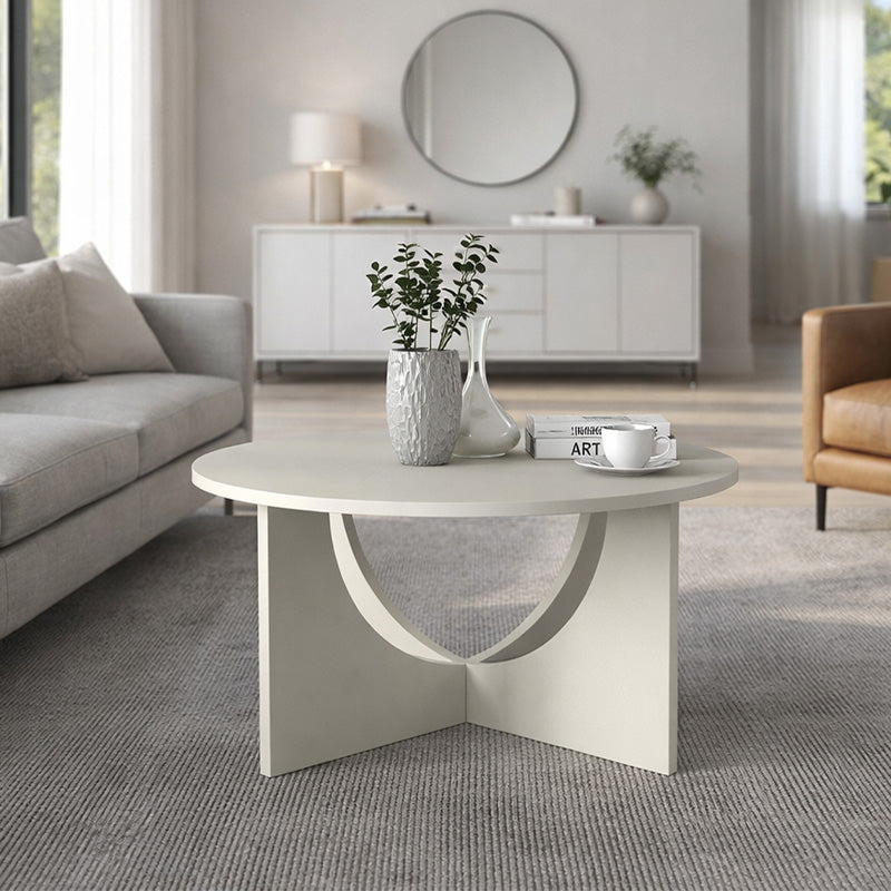 Τραπεζάκι σαλονιού Lemmar  χρώμα sandstone Ø75x36,8εκ. - Pakobazaar