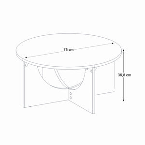 Τραπεζάκι σαλονιού Lemmar  χρώμα sandstone Ø75x36,8εκ. - Pakobazaar