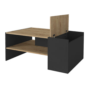 Τραπεζάκι σαλονιού Izia  χρώμα sapphire oak - ανθρακί 110x60x45εκ. - Pakobazaar