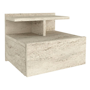 Κομοδίνο επιτοίχιο Mislina  χρώμα travertine 40x33,2x32εκ. - Pakobazaar
