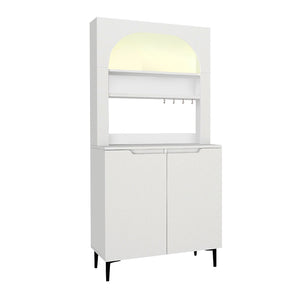 Έπιπλο κουζίνας με LED Melinta 2  χρώμα λευκό 90x40x181,8εκ. - Pakobazaar