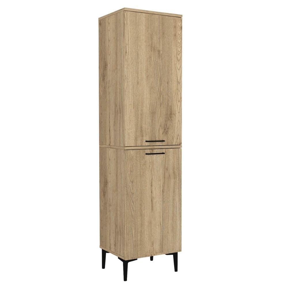 Ντουλάπι με καλάθι απλύτων Singa  χρώμα sepet oak 45x40x180εκ. - Pakobazaar