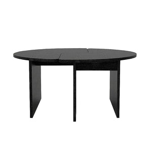 Τραπεζάκι σαλονιού σετ 2 τμχ Dorena  χρώμα sencron black Ø90x41,7εκ. - Pakobazaar