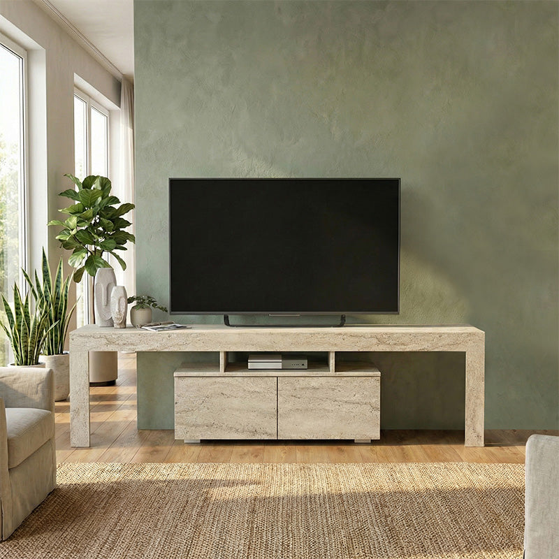 Έπιπλο τηλεόρασης Woodra  χρώμα travertine 180x31,3x50,2εκ. - Pakobazaar