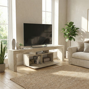 Έπιπλο τηλεόρασης Woodra  χρώμα travertine 180x31,3x50,2εκ. - Pakobazaar