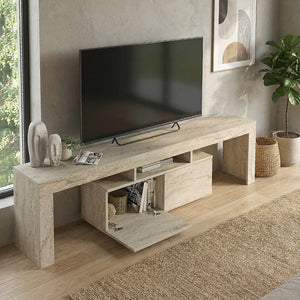 Έπιπλο τηλεόρασης Woodra  χρώμα travertine 180x31,3x50,2εκ. - Pakobazaar