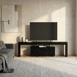 Έπιπλο τηλεόρασης Woodra  χρώμα sencron black 180x31,3x50,2εκ. - Pakobazaar