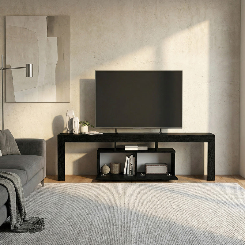 Έπιπλο τηλεόρασης Woodra  χρώμα sencron black 180x31,3x50,2εκ. - Pakobazaar