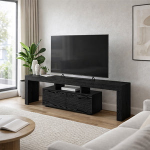 Έπιπλο τηλεόρασης Woodra  χρώμα sencron black 180x31,3x50,2εκ. - Pakobazaar