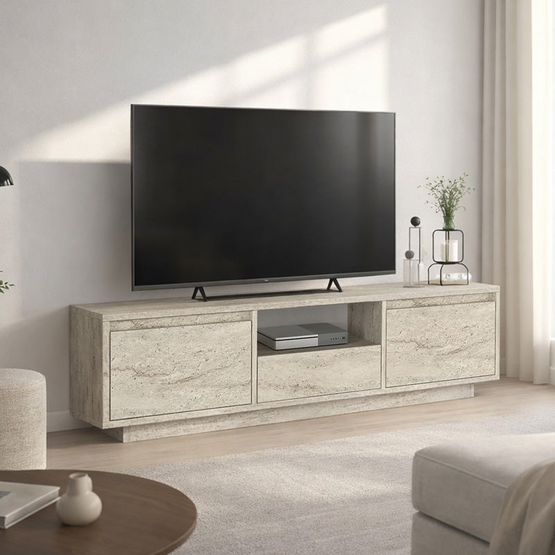 Έπιπλο τηλεόρασης Lumbera  χρώμα travertine 160x29,5x42εκ. - Pakobazaar