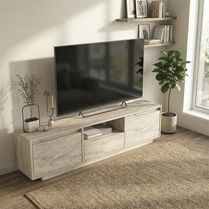 Έπιπλο τηλεόρασης Lumbera  χρώμα travertine 160x29,5x42εκ. - Pakobazaar