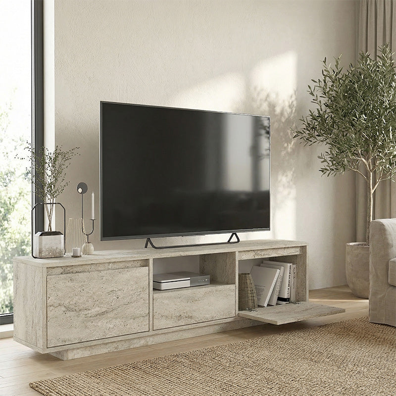 Έπιπλο τηλεόρασης Lumbera  χρώμα travertine 160x29,5x42εκ. - Pakobazaar