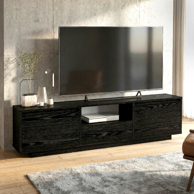 Έπιπλο τηλεόρασης Lumbera  χρώμα sencron black 160x29,5x42εκ. - Pakobazaar