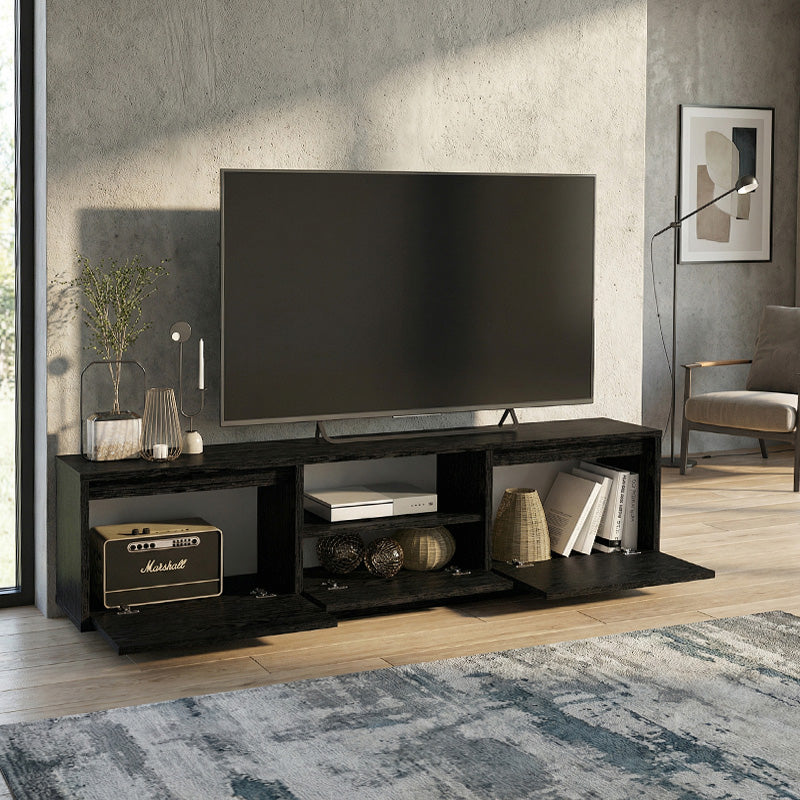 Έπιπλο τηλεόρασης Lumbera  χρώμα sencron black 160x29,5x42εκ. - Pakobazaar