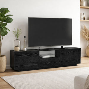 Έπιπλο τηλεόρασης Lumbera  χρώμα sencron black 160x29,5x42εκ. - Pakobazaar
