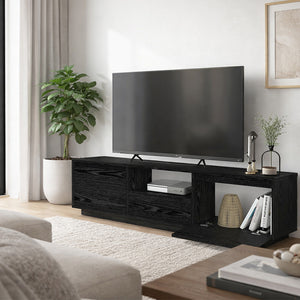 Έπιπλο τηλεόρασης Lumbera  χρώμα sencron black 160x29,5x42εκ. - Pakobazaar