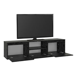 Έπιπλο τηλεόρασης Lumbera  χρώμα sencron black 160x29,5x42εκ. - Pakobazaar