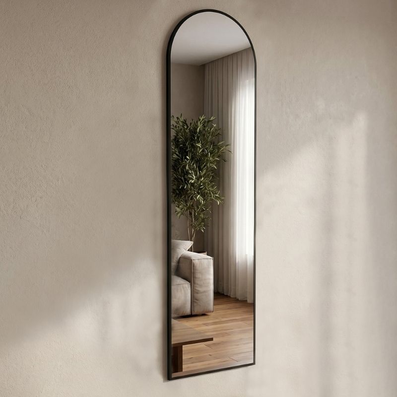 Καθρέπτης δαπέδου - τοίχου Agalu Μegapap χρώμα sencron black 40x150εκ. - Pakobazaar
