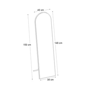 Καθρέπτης δαπέδου - τοίχου Agalu Μegapap χρώμα travertine 40x150εκ. - Pakobazaar