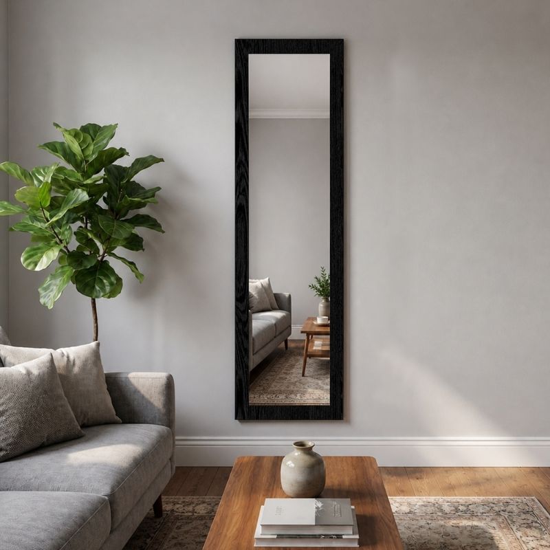 Καθρέπτης δαπέδου - τοίχου Lalu Μegapap χρώμα sencron black 40x150εκ. - Pakobazaar