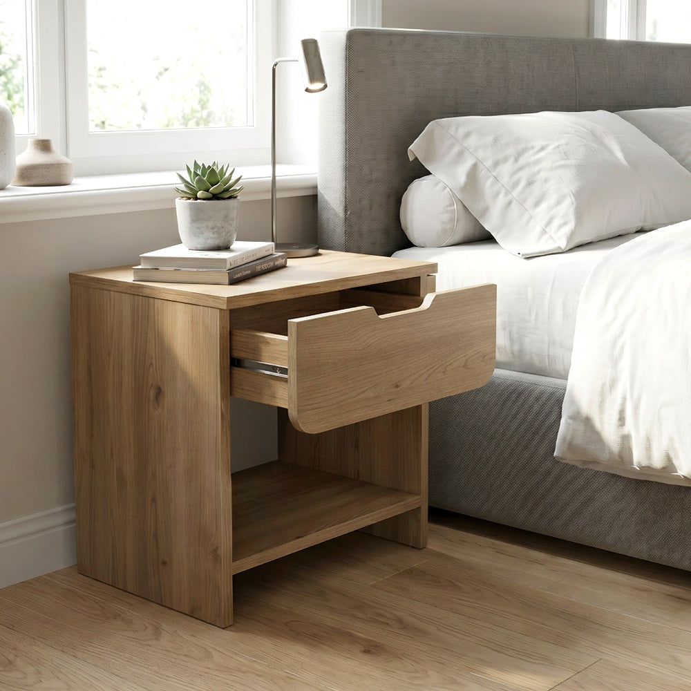 Κομοδίνο Mida  χρώμα sepet oak 45x40x52εκ.