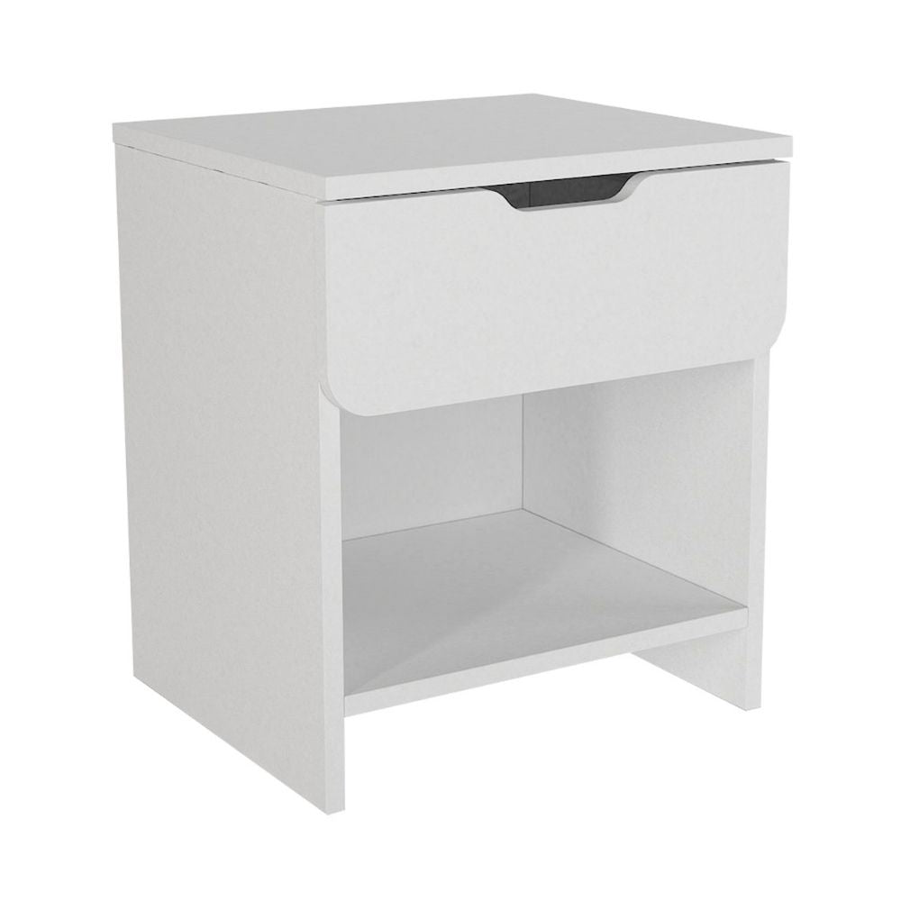 Κομοδίνο Mida  χρώμα λευκό 45x40x52εκ. - Pakobazaar