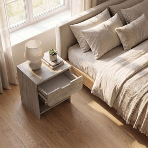 Κομοδίνο Mida  χρώμα travertine 45x40x52εκ.