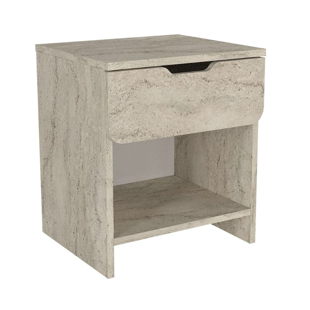 Κομοδίνο Mida  χρώμα travertine 45x40x52εκ.