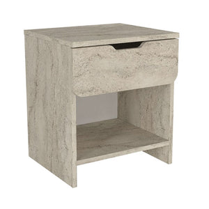 Κομοδίνο Mida  χρώμα travertine 45x40x52εκ.
