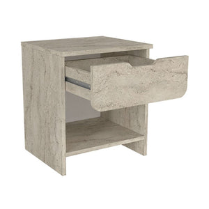 Κομοδίνο Mida  χρώμα travertine 45x40x52εκ.