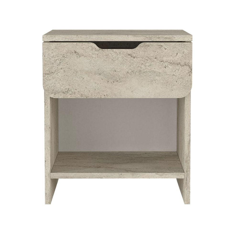 Κομοδίνο Mida  χρώμα travertine 45x40x52εκ.