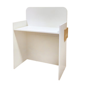 Γραφείο υποδοχής - reception Telmos  με LED χρώμα λευκό - sapphire oak 90x43,6x119,2εκ. - Pakobazaar