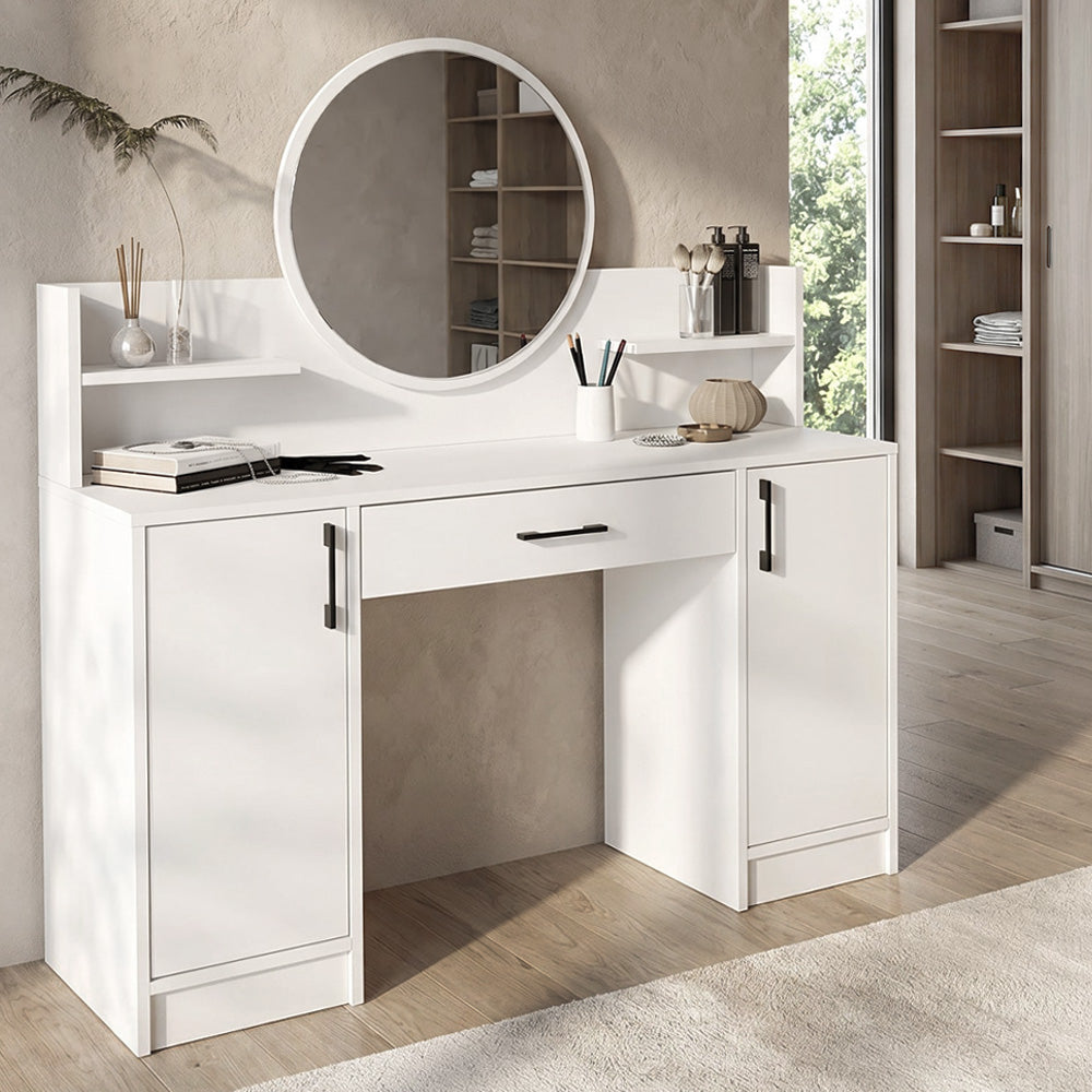 Τουαλέτα με καθρέπτη Talos  χρώμα λευκό 135x40x144,2εκ.