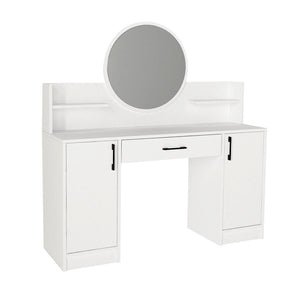 Τουαλέτα με καθρέπτη Talos  χρώμα λευκό 135x40x144,2εκ. - Pakobazaar