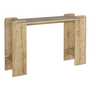 Κονσόλα Mendoza  χρώμα sapphire oak - travertine 130,8x35x76,8εκ. - Pakobazaar