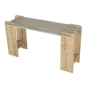 Κονσόλα Mendoza  χρώμα sapphire oak - travertine 130,8x35x76,8εκ. - Pakobazaar