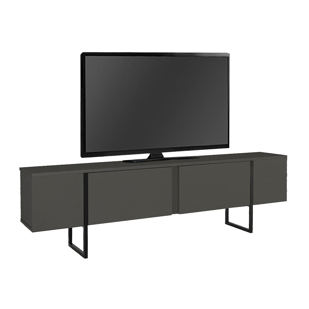 Έπιπλο τηλεόρασης Orontes  χρώμα ανθρακί 180x29,6x50εκ.